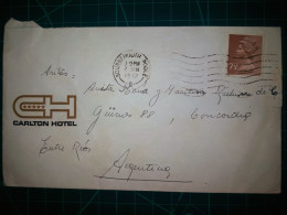 ANGLETERRE, Enveloppe De "Carlton Hotel" Distribuée à La Ville De Concordia, Province D'Entre Rios, République D'Argenti - Used Stamps