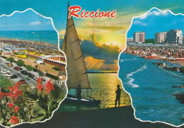 AD54 Riccione (Rimini) - Panorama Vedute Multipla / Viaggiata 1988 - Andere & Zonder Classificatie