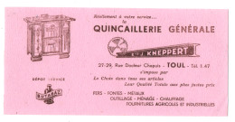 BUVARD. TOUL(54) QUINCAILLERIE GENERALE. J. KNEPPERT. DEPOT SERVICE BUTAGAZ. - Electricité & Gaz