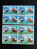 SPANIEN MI-NR. 1642-1643 GESTEMPELT(USED) 4er BLOCK CEPT 1966 ENTFÜHRUNG DER EUROPA DURCH DEN STIER ZEUS - 1966