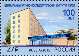 Russia 2018. Central Research Institute Of Communications (MNH OG) Stamp - Nuevos