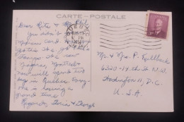 D)1951, CANADA, POSTCARD SENT TO U.S.A, WITH GEORGE VI STAMPS, XF - Andere & Zonder Classificatie
