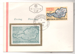 Österreich 1966 MiNr.: 1201 Postleitzahlen Ersttag Austria FDC Scott: 756  YT: 1036 Sg: 1463 - FDC