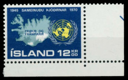 ISLAND Nr 449 Postfrisch ECKE-URE X91A32E - Unused Stamps