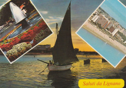 AD66 Saluti Da Lignano Sabbiadoro (Udine) - Panorama Vedute Multipla / Viaggiata 1980 - Sonstige & Ohne Zuordnung