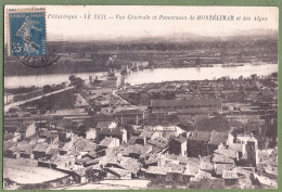 CPA - ARDECHE - LE TEIL - VUE GÉNÉRALE & PANORAMA DE MONTÉLIMAR ET DES ALPES - - Le Teil