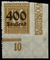 D-REICH INFLA Nr 300II Postfrisch ECKE-URE Gepr. X724852 - Unused Stamps