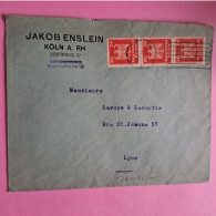 Lettre Entête Jacob Enslein Köln A. RH Pour Lyon (France, 69) - 13-07-1924 - Covers & Documents