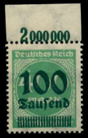 D-REICH INFLA Nr 290 P OR Postfrisch ORA X72B582 - Unused Stamps