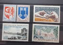 France Yvert 1468-1469-1477-1481-1483** Année 1966 MNH. - Ungebraucht