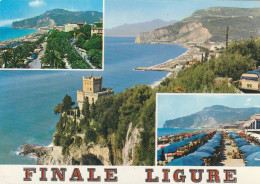 AD69 Finale Ligure (Savona) - Panorama Vedute Multipla - Auto Cars Voitures / Viaggiata 1969 - Other & Unclassified