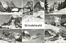 13738750 Grindelwald Teilansichten Sessellift Kirche Hotels Grindelwald - Autres & Non Classés