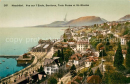 13738584 Neuchatel NE Vue Sur L’Evole Serrieres Trois Portes Et St Nicolas Neuch - Autres & Non Classés