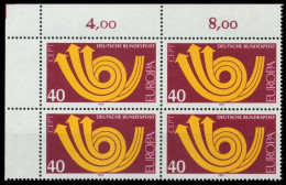 BRD BUND 1973 Nr 769 Postfrisch VIERERBLOCK ECKE-OLI X84FE0A - Neufs