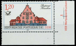 DDR 1987 Nr 3070 Postfrisch ECKE-URE X0D2AD6 - Ongebruikt