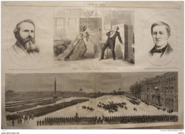 M. Hayes, Candidat Républicain - M. Tilden, Candidat Démocratique - Page Double Original 1876 - Documentos Históricos
