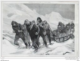 L´Expédition Anglaise Au Pole Nord - Page Original  1876 - Documents Historiques
