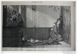 La Marguerite De Faust - Tableau De M. J. Betrand - Page Original  1876 - Historische Dokumente