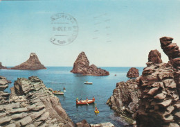 AD74 Aci Castello (Catania) - Acitrezza Aci Trezza - Faraglioni - Barche Boats Bateaux / Viaggiata 1978 - Altri & Non Classificati