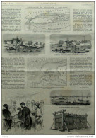 L'explosion De Hell-Gate à New-York - Page Original 1876 - Historical Documents