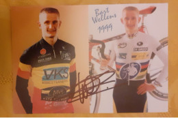 Autographe Bart Wellens Champion Du Monde Et De Belgique VKS - Cyclisme