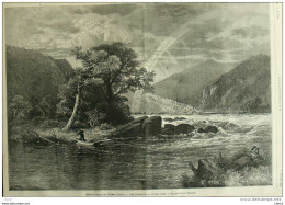 Les Rapides De La Rivière James, à Balcon Falls (Virginie) - Page Original 1876 - Documentos Históricos