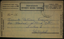 AÉROGRAMA - EDIÇÂO EXCLUSIVA DO MOVIMENTO NACIONAL FEMENINO - Lettres & Documents