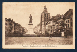 Maastricht. Boschstraat Met Standbeeld Minckelers. Staue De Minckelers. Eglise Saint Mattias. Café Kraft. 1933 - Maastricht