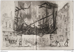 Rouen - Incendie Du Théâtre Des Arts - Les Victimes - La Chute Des Victimes - Le Foyer - Page Original - 1876 - Documenti Storici