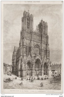 Les Monuments De La France - Le Portail De La Cathédrale De Reims - Page Original - 1876 - Historical Documents