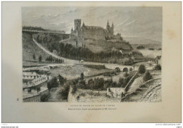 Alcazar De Ségovie Et Vallée De L'Eresma -  Page Original 1876 - Documents Historiques
