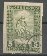 Bosnia Bosnien Österreich K.u.K. Austria Hungary Mi.97U Imperforated Used 1916 - Bosnie-Herzegovine