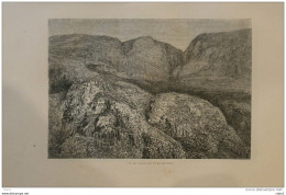 Vue Du Parnasse Et De Delphes -  Page Original 1876 - Historische Dokumente