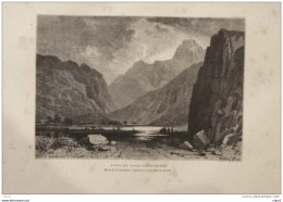 Entrée Des Gorges D'Hagio-Rouméli -  Page Original 1876 - Historische Dokumente