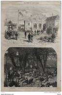 Le Quartier Général Du Prince Milan à Parachin -  Page Original 1876 - Historische Dokumente