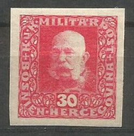 Bosnia Bosnien K.u.K. Austria Hungary Mi.107PUI PROOF Imperforated In Red MH / * 1916 - Bosnie-Herzegovine