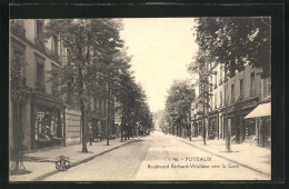 CPA Puteaux, Boulevard Richard-Wallace Vers La Gare  - Puteaux