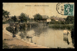 58 - PREMERY - L'ECLUSE DU FOURNEAU - ANE - CARTE TOILEE ET COLORISEE - Autres & Non Classés