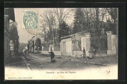 CPA Chaville, La Rue De L'Eglise  - Chaville