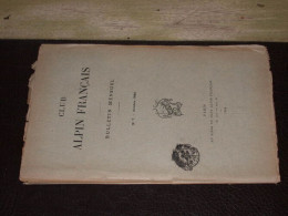 Club Alpin Français - N° 7 Octobre 1892 - Zonder Classificatie