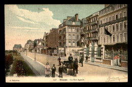 76 - DIEPPE - RUE AGADO - CARTE COLORISEE - CAHET SERVICE POSTAL 38E R.I. DIEPPE - Dieppe