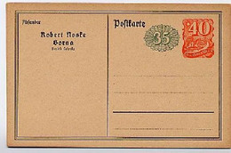 DR PP55/B1 Privat-Postkarte NOSKE, BORNA 1922  Kat. 12,00 € - Postcards