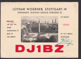 Bund Lothar Wörner Stuttgart Radio DJ1BZ Nach Rabat Marokko Afrika - Lettres & Documents