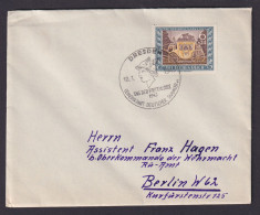 Dresden Deutsches Reich Sachsen Brief SST Philatelie Tag Der Briefmarke FDC 1943 - Covers & Documents