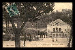 55 - SAINT-MIHIEL - PLACE DES MOINES - LE KIOSQUE ET LE THEATRE - EDITEUR PEUGEOT-PRAT - Saint Mihiel