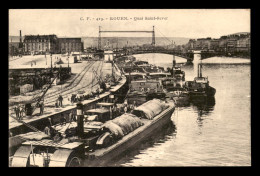 76 - ROUEN - QUAI SAINT-SEVER - PENICHES - BATEAUX A ROUES - REMORQUEURS - Rouen