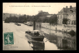 77 - LA FERTE-SOUS-JOUARRE - LA MARNE - REMORQUEUR GENERAL P.J. JOUBERT TIRANT DES PENICHES - La Ferte Sous Jouarre