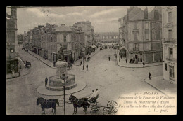 49 - ANGERS - PLACE DE LA VISITATION - STATUE DE MARGUERITE D'ANJOU - CACHET DU 2E RGT DE HUSSARDS - Angers