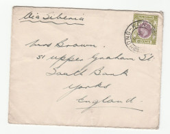 1930's  HONG KONG  20c Stamps COVER Via Siberia To GB  China - Briefe U. Dokumente