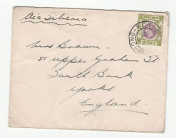 1930's  HONG KONG  20c Stamps COVER Via Siberia To GB  China - Cartas & Documentos